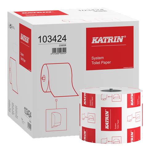 Katrin 103424 Dispenser Toilet Paper Roll System - 2 Ply, 800 Sheets ...