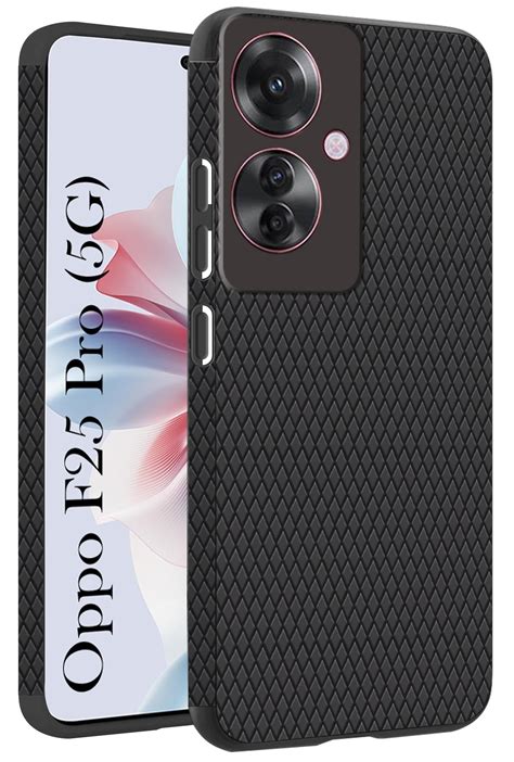 For Oppo F25 Pro 5G Back Cover Case (Liquid Silicone | Side Grip | Cam ...