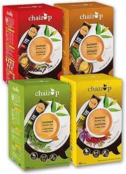 Chaizup Instant Cardamom, Ginger, Saffron and Masala Premix Tea - Karak ...