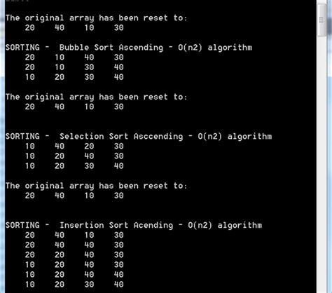 Image result for C Program Insertional Selection Sort and Bubble Sort Source Code