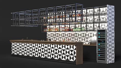 3D model Modern Bar Counter Filled | 3D Molier International