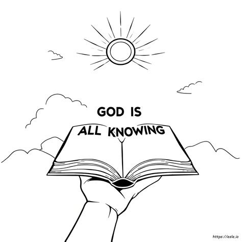 Deus É Onisciente: Desenho Para Colorir