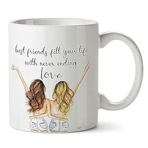 Buy Ceramic Friendship Quotes Printed Cute Coffee Mug for Sister ...
