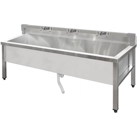 Commercial Stainless Steel Mop Sink with Low Rack & 2-in-1 Mop Holder ...