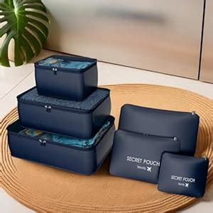 Homestic Set of 6 Travel Organizer | 3 Packing Cubes + 3 Pouches ...