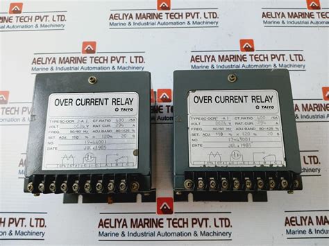Taiyo Electric Sc-ocr2-a1 Over Current Relay 24Vdc 50/60Hz – Aeliya ...