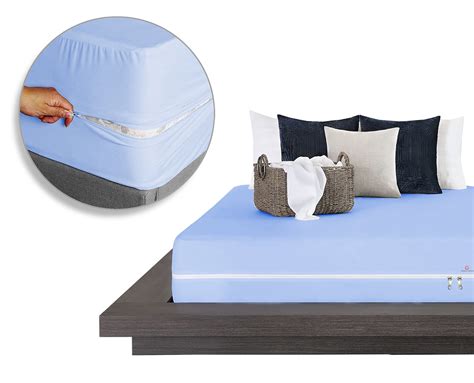 Zipper Fitted Sheet Twin Size (39X75), 100% Microfiber Fitted Sheet 1 ...