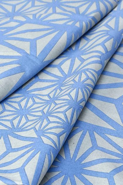 Buy Kiwach Herringbone Oriental Blue Cotton Drapes And Blinds Online ...