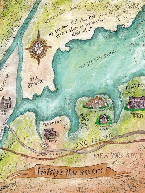 Gatsby's New York City: A Map ART PRINT • Sweet Sequels