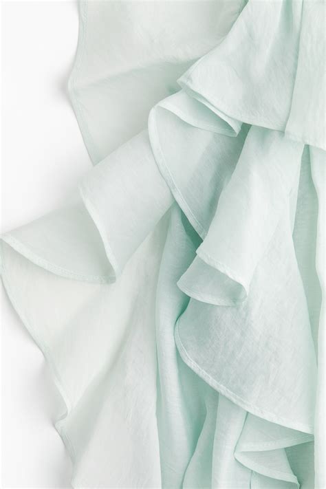 Flounced organza dress - Light mint green - Ladies | H&M