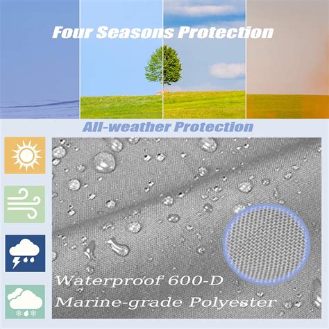 Buy Accskzo Boat Cover Heavy Duty 600D Waterproof Trailerable Runabout ...