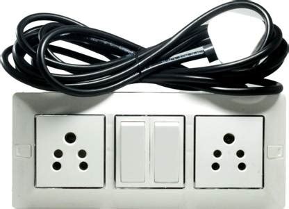 JELECTRICALS Modular Extension Board With 8 Meter Long Wire With 2 ...