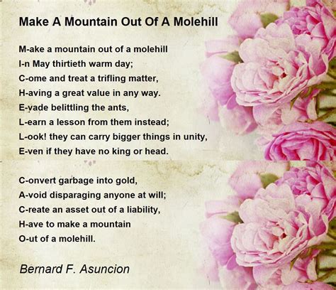 Make A Mountain Out Of A Molehill