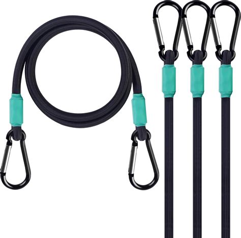 Joneaz Small Bungee Cord with Hooks 12 inch Black Heavy Duty ...