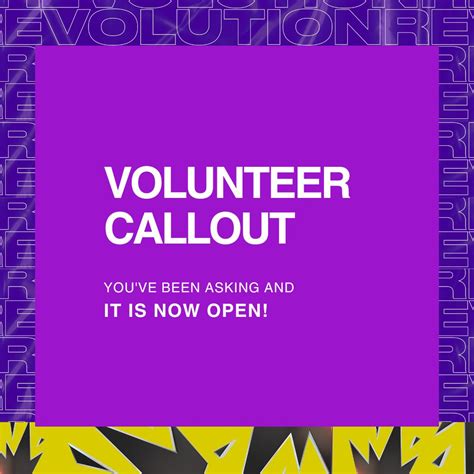 Volunteer Callout is open and you can now apply for various positions ...