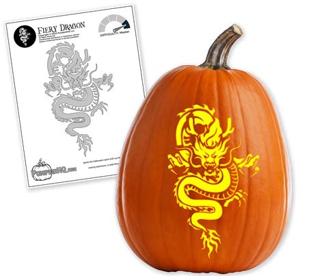Dragon Pumpkin Stencil 12 Free Mythical Creature Pumpkin Templates For