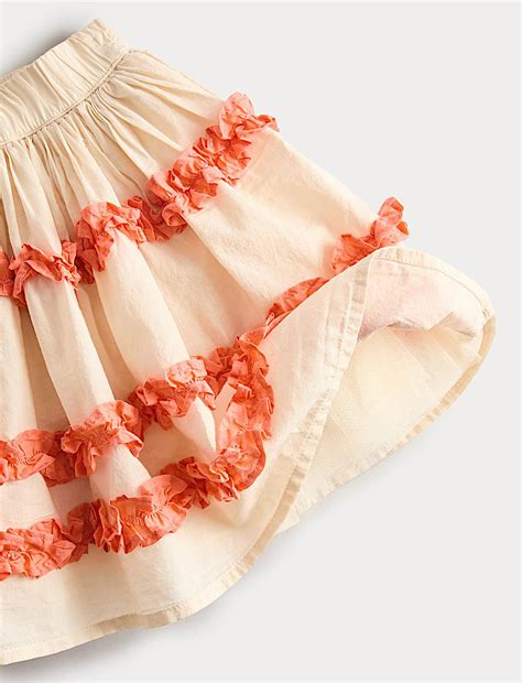Buy Pure Cotton Ruffle Skirt (2-10 Yrs) at Marks & Spencer
