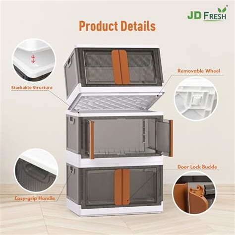 JD FRESH 2 Units Foldable Plastic Cabinet for Storage Wardrobe for Clo ...