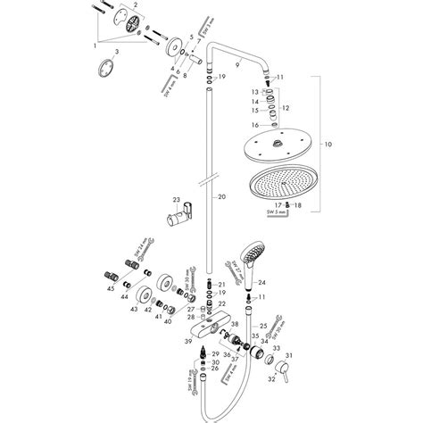 hansgrohe Shower pipes: Croma Select S, 1 spray mode, Item No. 26791000