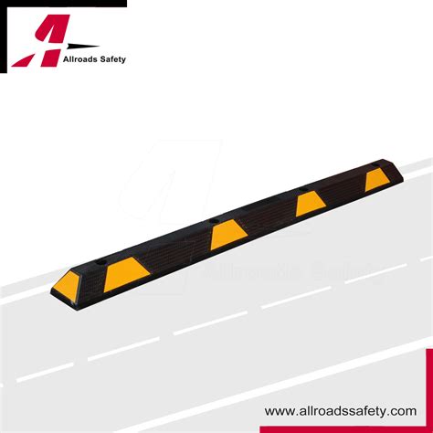 183cm Recycled Rubber Car Parking Safety Wheel Stopper - Reflective Wheel Bumper and 183cm Car ...