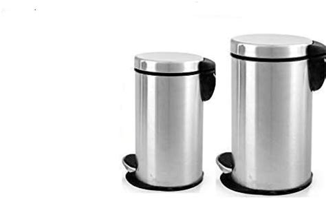 King International Stainless Steel Plain Pedal Dustbin for Kitchen with ...