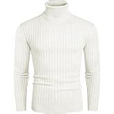 DENIMHOLIC Men's Cotton Turtle Neck Sweater (in, Alpha, S, Black Dark ...