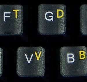 Online-Welcome Colemak Transparent with Yellow Lettering Keyboard ...