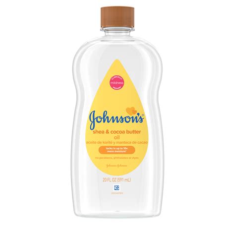 Johnson's Baby Oil with Shea & Cocoa Butter, 20 fl. oz - Walmart.com ...