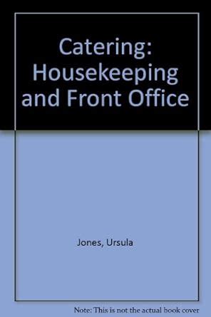 Catering: Housekeeping and Front Office : Jones, Ursula: Amazon.in: Books