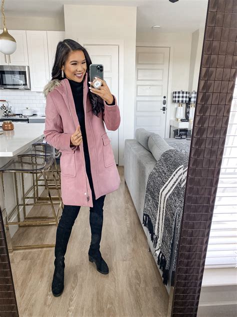 How to Style a Pink Winter Coat Different Ways - Color & Chic