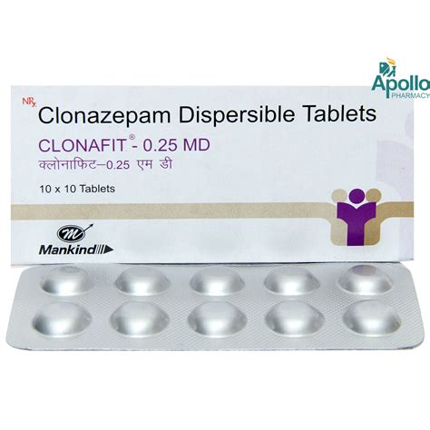 Clonafit 0.25 MD Tablet 10's Price, Uses, Side Effects, Composition ...