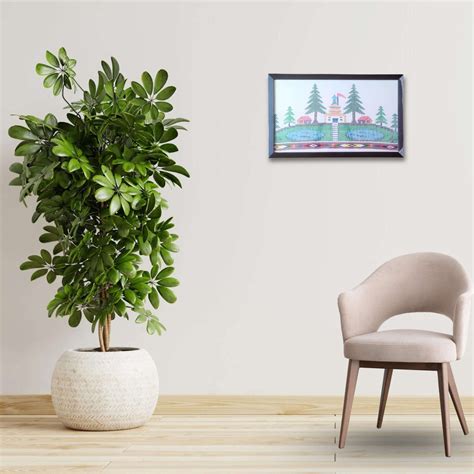 Sacred Abode Wool Art with Kullu Patti Border- Devlok Nivas | Bhuttico ...