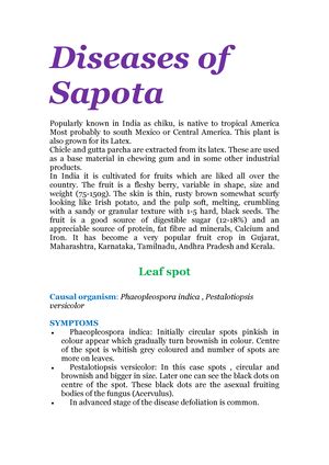 Diseases of Guava - Fusarium wilt, Fruit canker, Stem canker ...