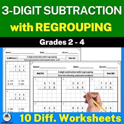 3RD GRADE MATH - THREE DIGIT SUBTRACTION WITH REGROUPING — Steemit ...