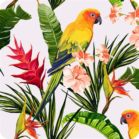 WallDaddy Wallpaper Extra Large Self Adhesive Model (ParrotonTree) Size ...