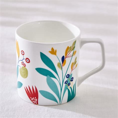 Buy Corsica Mandarin Bone China Floral Print Mug - 230ml from Corsica ...