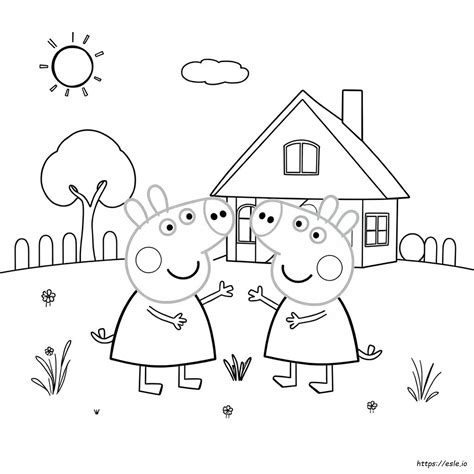 Peppa George Coloring Pages