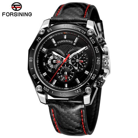 Forsining Men's Skeleton Watch – Automatic Mechanical, Calendar & Week ...