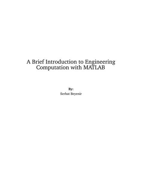 Image result for Engineering Computation with MATLAB
