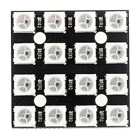 Buy ELECTROPRIME WS2812B 16-Bit 4 * 4 Full Color 5050 RGB LED Lamp ...