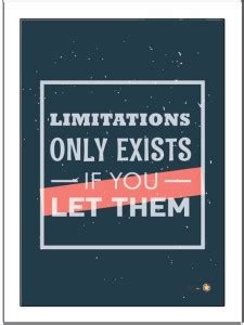 Limitations-Only-Exist Paper Print - Typography posters in India - Buy ...