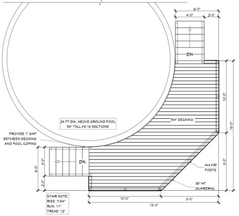 Round Above Ground Pool Deck Plans