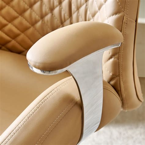 Buy Zuby Diamond Faux Leather High-Back Office Chair - Beige from Home ...