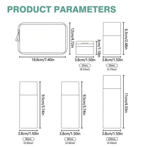 5PCS Travel Toiletry Bottles Set,Premium Leak-Proof Travel Bottles Set ...