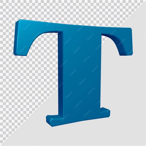 Alphabet letter t 3d render | Premium PSD