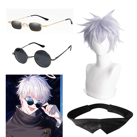 P1PSZ Gojo-Satoru Wig with Blindfold Gojo-Satoru Glasses India | Ubuy