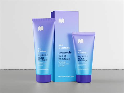 Cosmetic Tube In Black Tray Mockup Psd