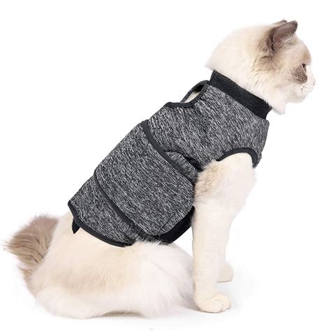 Lianzimau Cat Anxiety Jacket Calming Vest for Fireworks, Travel ...