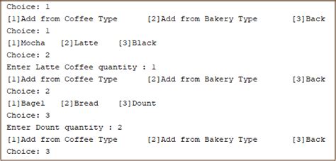 Cafe Program in Java 的图像结果