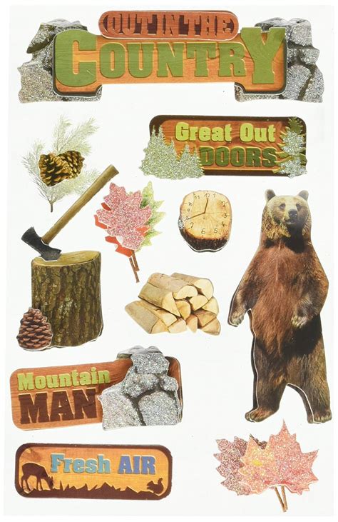 Paper House Productions STDM-0183E 3D Cardstock Stickers, Out in the ...